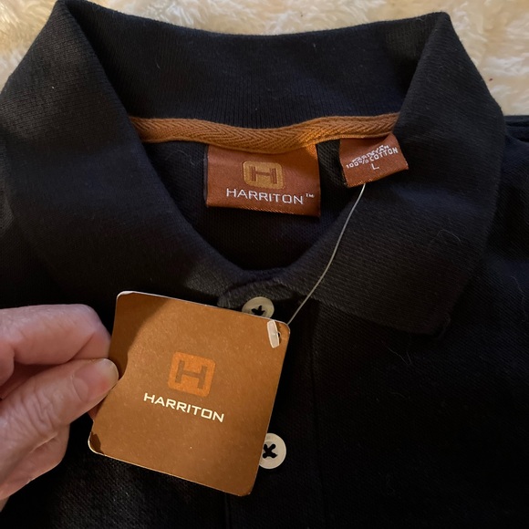 Playboy Racing Black Polo Shirt by Harriton - Picture 4 of 4